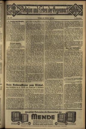 Dritte Ausgabe vom Sonntag, den 11. November 1934.