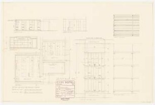 Park Hotel, Posen: Weinkeller: Grundriss, Schnitte 1:50, 1:10