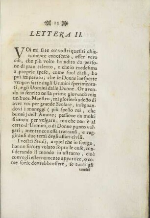 Lettera II. + Argomento
