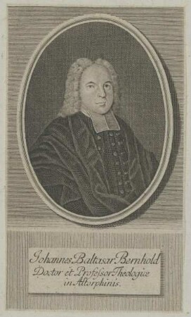 Bildnis des Johannes Baltasar Bernhold