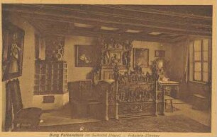Ansichtskarte: Burg Falkenstein im Selketal (Harz) - Fräulein-Zimmer