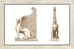 Laves, Georg Ludwig Friedrich; Studienzeichnungen - Sphinx (Ansichten)