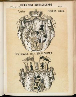 Taf. 16. Fürsten Fugger, anderes. Fürst Fugger, Fhr. v. Schillenberg.