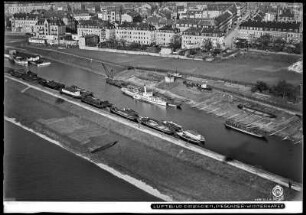 Dresden-Pieschen, Blick auf den Winterhafen, Luftbild