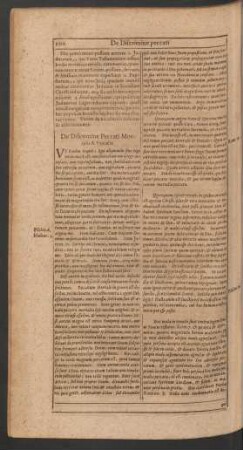 De Discrimine Peccati Mortalis & Venialis.