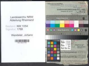 Entnazifizierung Johann Wendeler , geb. 12.03.1887 (Bahnschaffner)