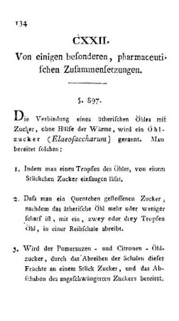 CXXII. Von einigen besonderen, pharmaceutischen Zusammensetzungen.