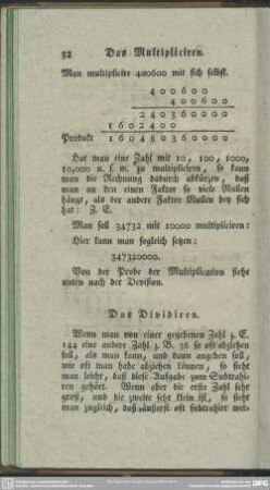 Das Dividiren