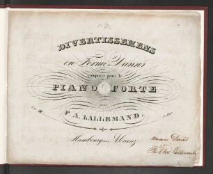 Liv. 2: Divertissements en forme de Danses : pour le Piano Forte