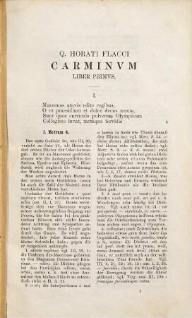 Q. Horati Flacci Carmina : = Oden und Epoden des Horaz