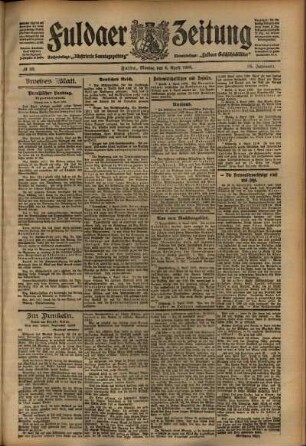 Zweite Ausgabe vom Montag, den 06. April 1908.