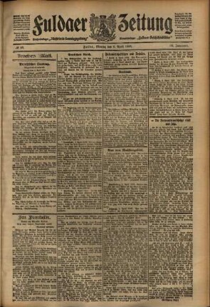 Zweite Ausgabe vom Montag, den 06. April 1908.
