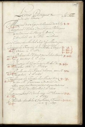 Livres politiques & de la poesie in folio