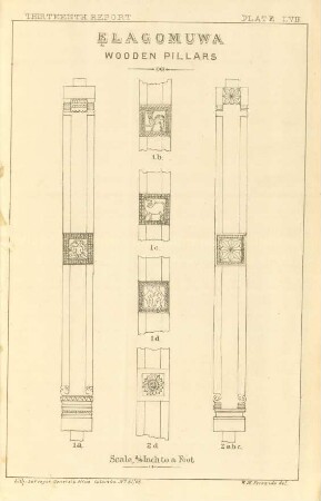 Plate LVII. Elagomuwa. Wooden pillars.