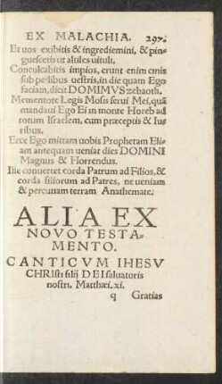 Alia Ex Novo Testamento.
