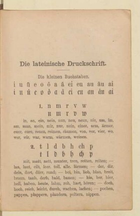 Die lateinische Druckschrift