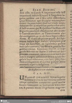 De historicorum delectu. Cap. IIII.
