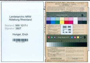 Entnazifizierung Erich Hunger , geb. 19.10.1896 (Monteur)