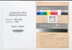 Entnazifizierung August Meyer , geb. 07.04.1896 (Stabsintendant)