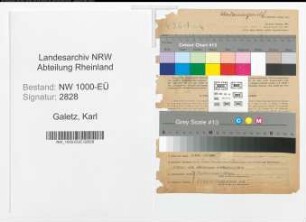 Entnazifizierung Karl Galetz, geb. 23.08.1904 (Richter)