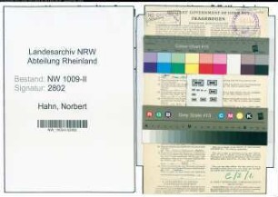 Entnazifizierung Norbert Hahn , geb. 13.08.1890 (Kaufmann)