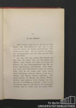 IV In der Sphäre