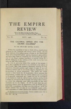 The Colonial Office and the Crown Colonies.