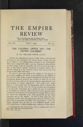 The Colonial Office and the Crown Colonies.
