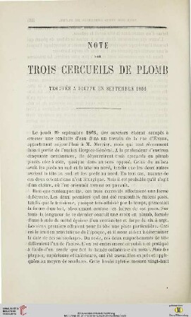 N.S. 14.1866: Note sur trois cercueils de plomb : trouvés à Dieppe en Septembre 1866