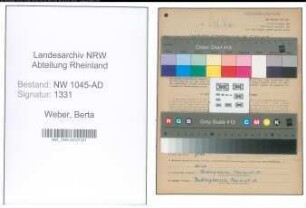 Entnazifizierung Berta Weber , geb. 07.03.1903 ()