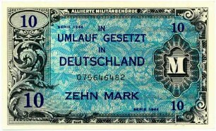 Geldschein, 10 Mark, 1944