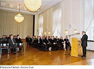 Prof. Dr. Ingo Zimmermann, Präsident des Sächsischen Musikrates, während seiner Begrüßung und Ansprache