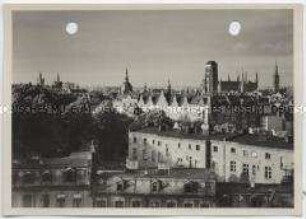 Danzig, Blick vom Bischofsberg auf die Oberpfarrkirche St. Marien