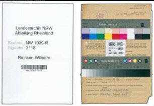 Entnazifizierung Wilhelm Reinker , geb. 30.04.1905 (Postschaffner)