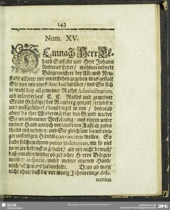 Num. XV.