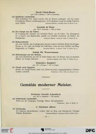 Gemälde moderner Meister (Nr. 888-970)
