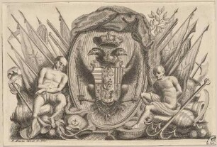 Das Wappen von Kaiser Franz I mit gefangenen Orientalen
