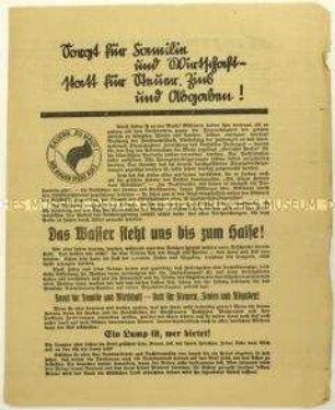 Aufruf des Deutschen Reichsbauern-Komitees zur Reichstagswahl 1933