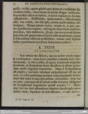 §. XXXVI. Et 2) Specialiter