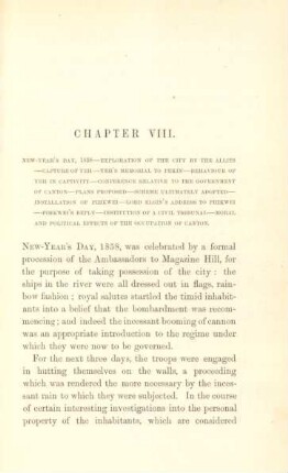 Chapter VIII. New-year's day, 1858 ...