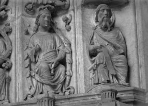 Prophet und Jesse (4. und 5. Archivolte links, untere Figuren)