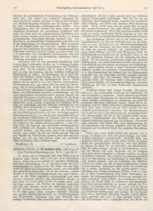 111-113 [Rezension] Schlatter, Adolf, Die christliche Ethik