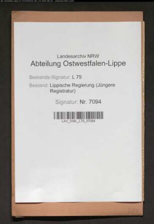 Verhandlungen mit Major v. Vogelsang, Hovedissen (Kriegswirtschaftsverband lippischer Landwirte)