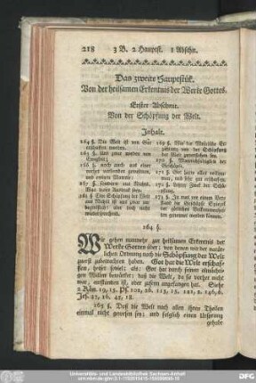 Das zweite Hauptstük. Von der heilsamen Erkentnis der Werke Gottes.