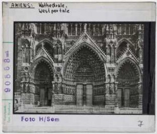 Amiens: Kathedrale, Westportale