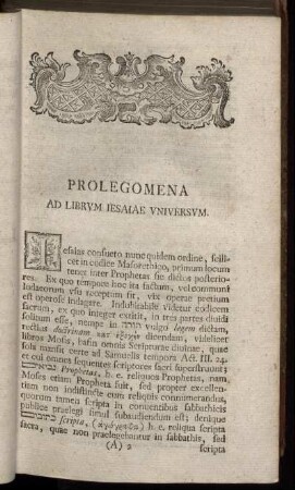 Prolegomena Ad Librum Iesaiae Universum.