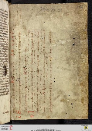 Fragment I (Alter Hinterspiegel): Antiphonar (um 1000)