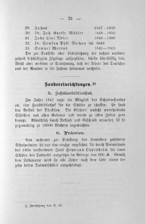 Sondereinrichtungen.