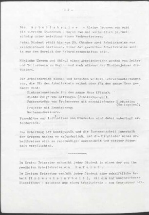 Erläuterungen "Arbeitskreise"