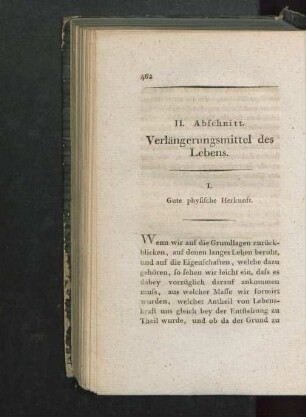 I. Gute physische Herkunft